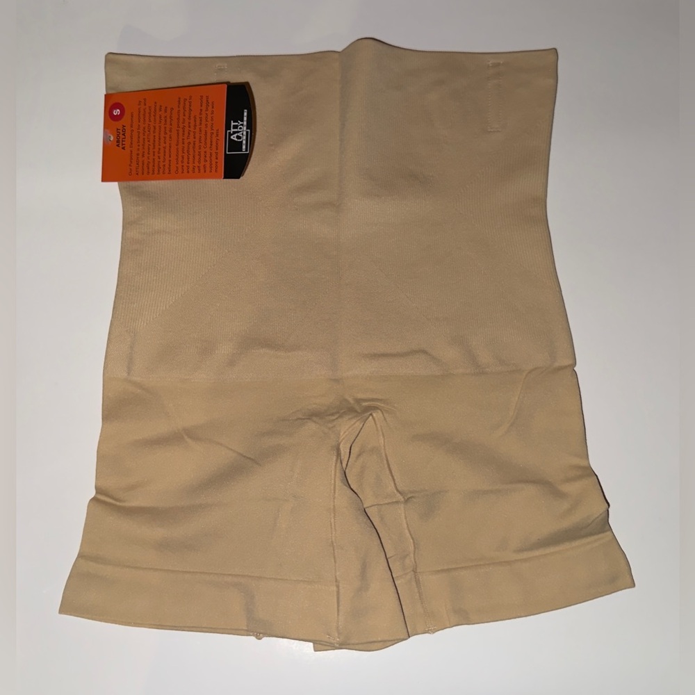 ATTLADY Tummy Control Shapewear Seamless Shaping Boy Shorts, Nude, S